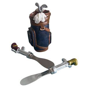 Golf Club Cheese Spreader Knife Set Charcuterie Board Golf Decor NWOT Never Used